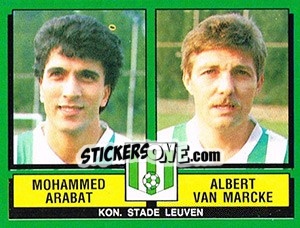 Figurina Mohammed Arabat / Albert Van Marcke - Football Belgium 1988-1989 - Panini