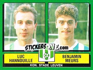 Cromo Luc Hannouille / Benjamin Meurs - Football Belgium 1988-1989 - Panini