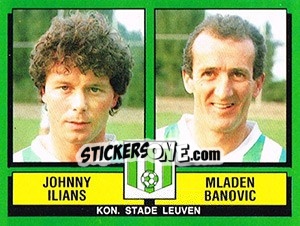 Figurina Johnny Ilians / Mladen Banovic - Football Belgium 1988-1989 n. 433 - Panini