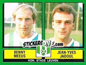 Figurina Benny Meeus / Jean-Yves Jadoul - Football Belgium 1988-1989 - Panini