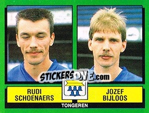 Sticker Rudi Schoenaers / Jozef Bijloos - Football Belgium 1988-1989 - Panini