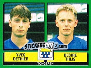 Cromo Yves Dethier / Desire Thijs - Football Belgium 1988-1989 - Panini