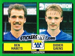 Sticker Ben Habets / Didier Gaens - Football Belgium 1988-1989 - Panini