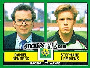 Figurina Daniel Renders / Stephane Lemmens - Football Belgium 1988-1989 - Panini