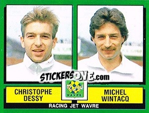 Sticker Christophe Dessy / Michel Wintacq - Football Belgium 1988-1989 n. 442 - Panini