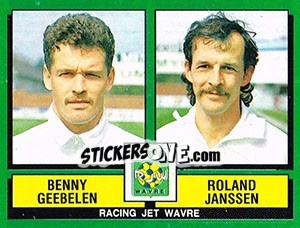 Cromo Benny Geebelen / Roland Janssen - Football Belgium 1988-1989 - Panini