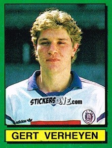 Sticker Gert Verheyen - Football Belgium 1988-1989 - Panini