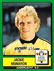 Sticker Jackie Munaron - Football Belgium 1988-1989 n. 7 - Panini