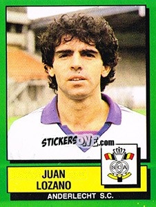 Figurina Juan Lozano - Football Belgium 1988-1989 - Panini