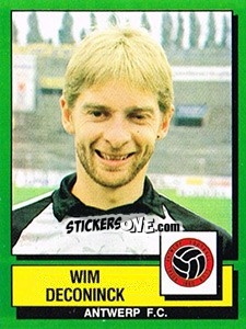 Sticker Wim Deconinck - Football Belgium 1988-1989 n. 25 - Panini