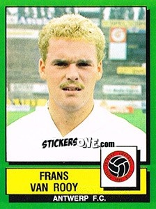 Sticker Frans Van Rooy - Football Belgium 1988-1989 - Panini