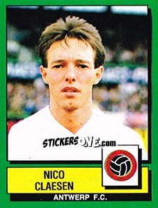 Sticker Nico Claesen - Football Belgium 1988-1989 n. 37 - Panini