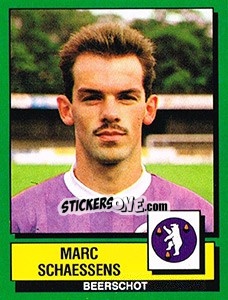 Figurina Marc Schaessens - Football Belgium 1988-1989 - Panini