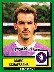 Sticker Marc Schaessens - Football Belgium 1988-1989 n. 49 - Panini