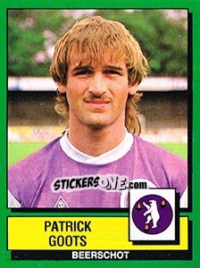 Sticker Patrick Goots - Football Belgium 1988-1989 - Panini