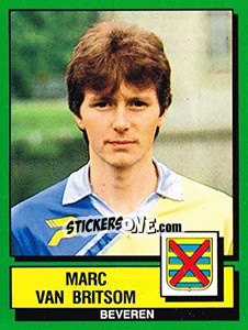 Cromo Marc Van Britsom - Football Belgium 1988-1989 - Panini