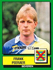 Sticker Frank Peeraer - Football Belgium 1988-1989 - Panini