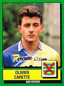 Sticker Olivier Carette - Football Belgium 1988-1989 - Panini