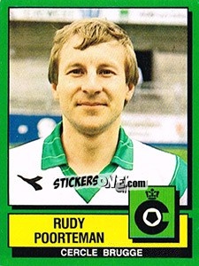 Sticker Rudy Poorteman - Football Belgium 1988-1989 - Panini