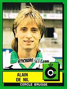 Sticker Alain De Nil - Football Belgium 1988-1989 - Panini