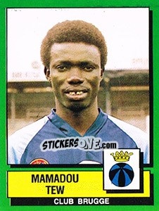 Cromo Mamadou Tew - Football Belgium 1988-1989 n. 100 - Panini