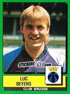 Figurina Luc Beyens - Football Belgium 1988-1989 - Panini