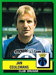Sticker Jan Ceulemans - Football Belgium 1988-1989 n. 105 - Panini