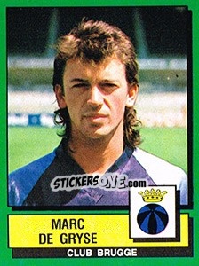 Figurina Marc De Gryse - Football Belgium 1988-1989 - Panini