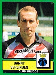 Sticker Danny Verlinden - Football Belgium 1988-1989 - Panini