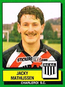 Sticker Jacky Mathijssen - Football Belgium 1988-1989 - Panini