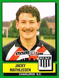 Sticker Jacky Mathijssen - Football Belgium 1988-1989 n. 115 - Panini