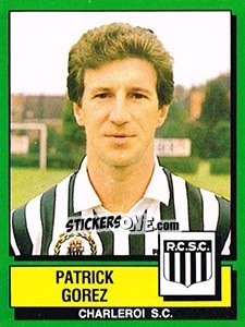 Sticker Patrick Gorez - Football Belgium 1988-1989 - Panini