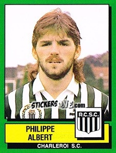 Sticker Philippe Albert - Football Belgium 1988-1989 n. 119 - Panini