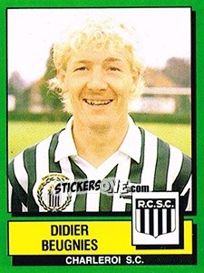 Sticker Didier Beugnies - Football Belgium 1988-1989 n. 126 - Panini