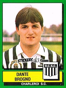 Sticker Dante Brogno - Football Belgium 1988-1989 - Panini