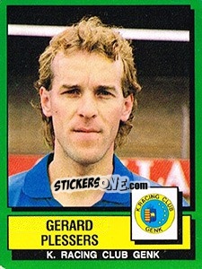 Sticker Gerard Plessers - Football Belgium 1988-1989 - Panini