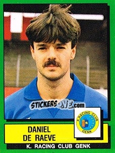 Sticker Daniel De Raeve - Football Belgium 1988-1989 - Panini