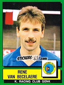 Sticker Rene Van Becelaere - Football Belgium 1988-1989 - Panini