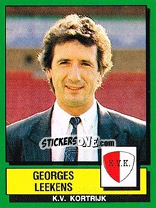 Figurina Georges Leekens - Football Belgium 1988-1989 - Panini