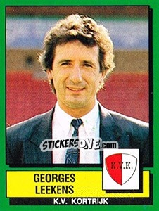 Cromo Georges Leekens - Football Belgium 1988-1989 n. 150 - Panini