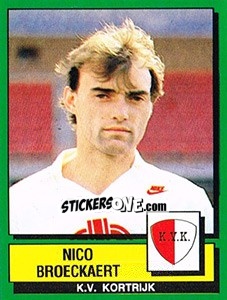 Sticker Nico Broeckaert - Football Belgium 1988-1989 - Panini