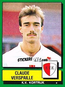 Sticker Claude Verspaille - Football Belgium 1988-1989 n. 155 - Panini