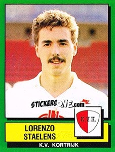 Cromo Lorenzo Staelens - Football Belgium 1988-1989 - Panini