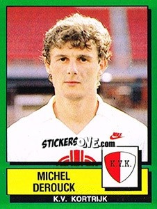 Sticker Michel Derouck - Football Belgium 1988-1989 - Panini