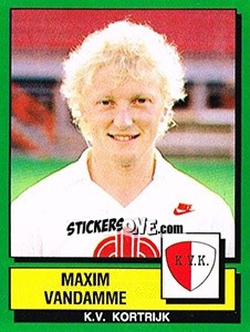 Sticker Maxim Vandamme - Football Belgium 1988-1989 - Panini