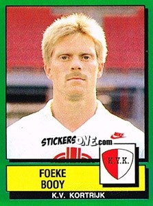 Cromo Foeke Booy - Football Belgium 1988-1989 - Panini