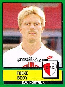 Figurina Foeke Booy - Football Belgium 1988-1989 - Panini