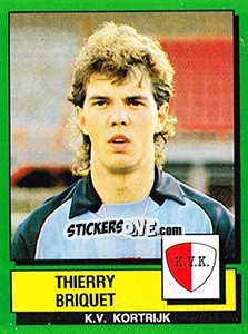 Figurina Thierry Briquet - Football Belgium 1988-1989 - Panini
