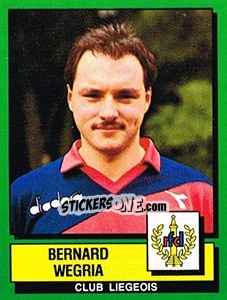 Sticker Bernard Wegria - Football Belgium 1988-1989 n. 170 - Panini