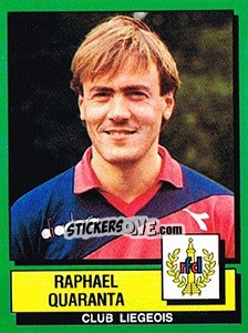 Figurina Raphael Quaranta - Football Belgium 1988-1989 - Panini